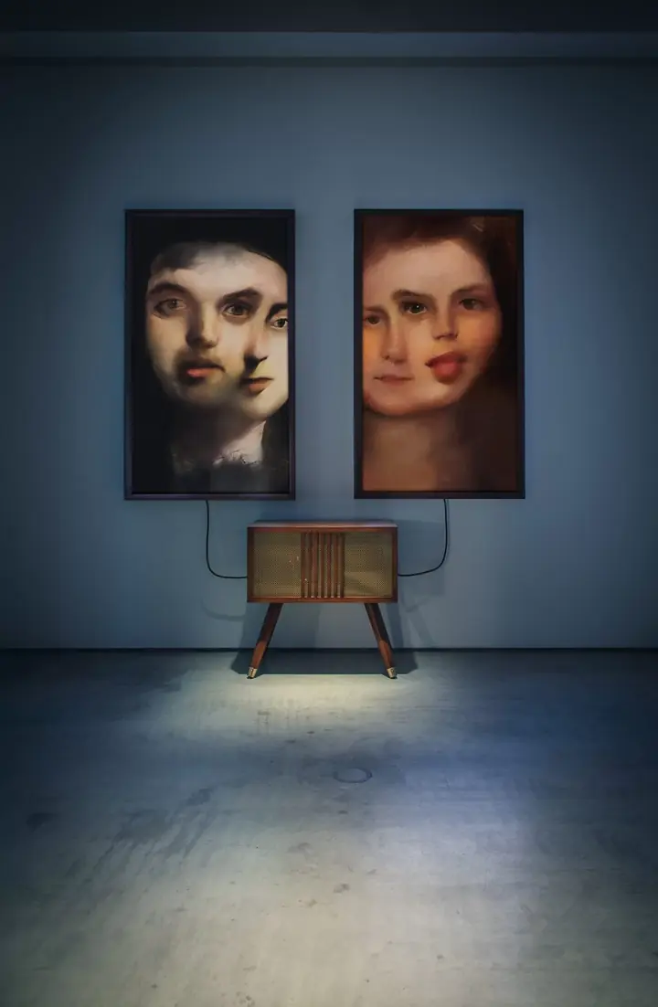 Memories of Passersby I, Mario Klingemann's AI portrait installation